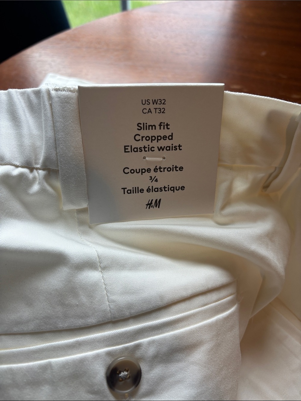 H&M Men's Cream/Tan Chino Pants - Picture 3 of 3